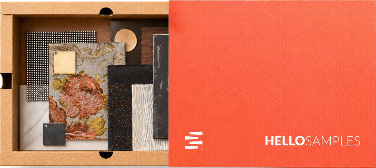 Swatchbox box filled with material samples